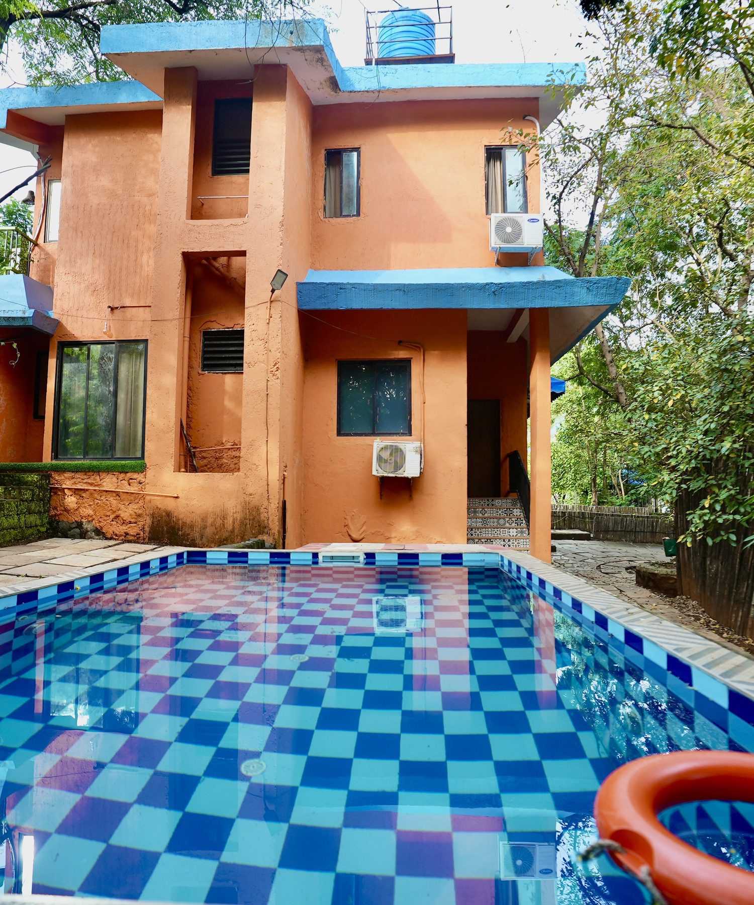 the villa and its private pool from the deck